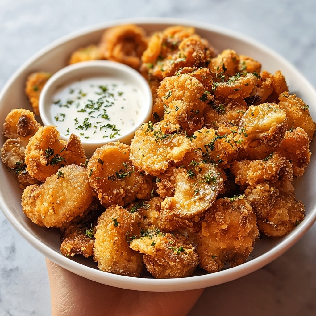 Crispy Fried Mushrooms with Cool Ranch Dip Recipe 6 Crispy Fried Mushrooms with Cool Ranch Dip Recipe - Recipe Image