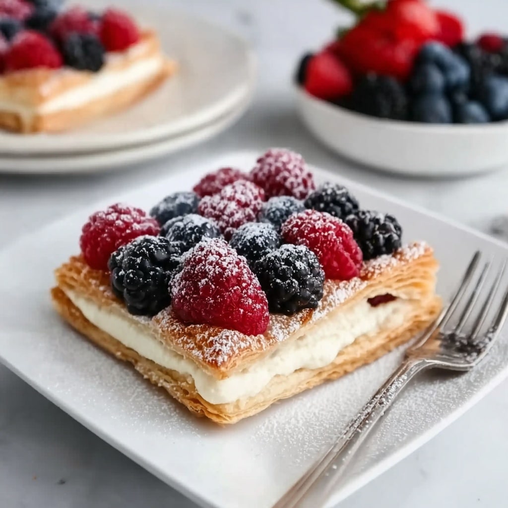 Berry Custard Puff Pastry Tart Recipe