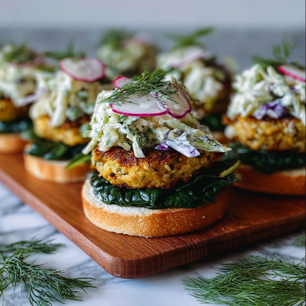 Crispy Salmon Sliders with Lemon Arugula Slaw Recipe 6 Crispy Salmon Sliders with Lemon Arugula Slaw Recipe - Recipe Image
