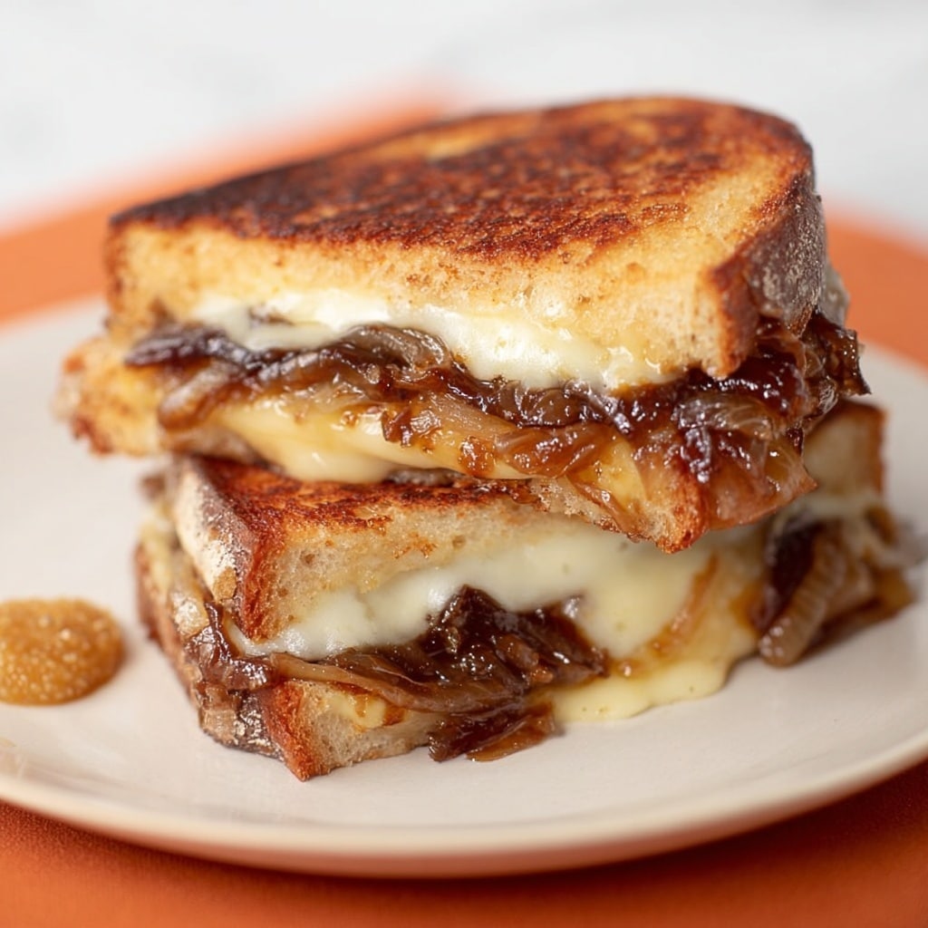 Caramelized Onion Pear Grilled Cheese Sandwich Recipe 6 Caramelized Onion Pear Grilled Cheese Sandwich Recipe - Recipe Image