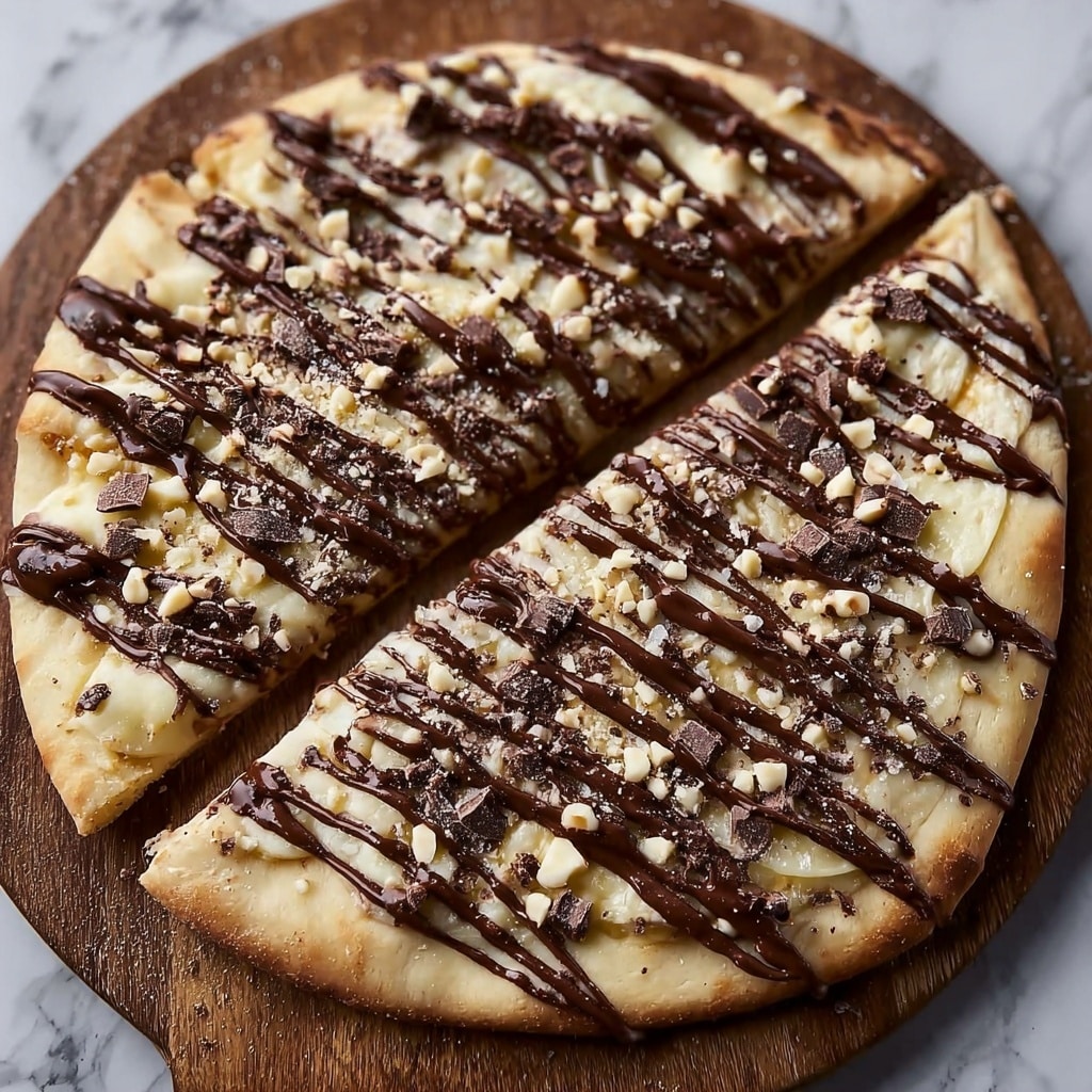 Chocolate Hazelnut Pizza with Marshmallows and Nuts Recipe