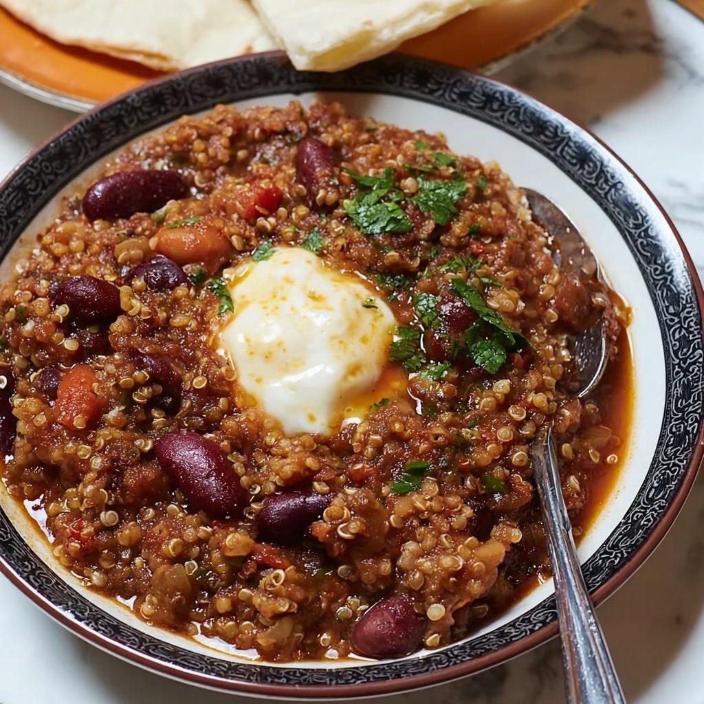 Mujaddara bi Fasolia: Lebanese Kidney Beans and Bulgur Stew Recipe