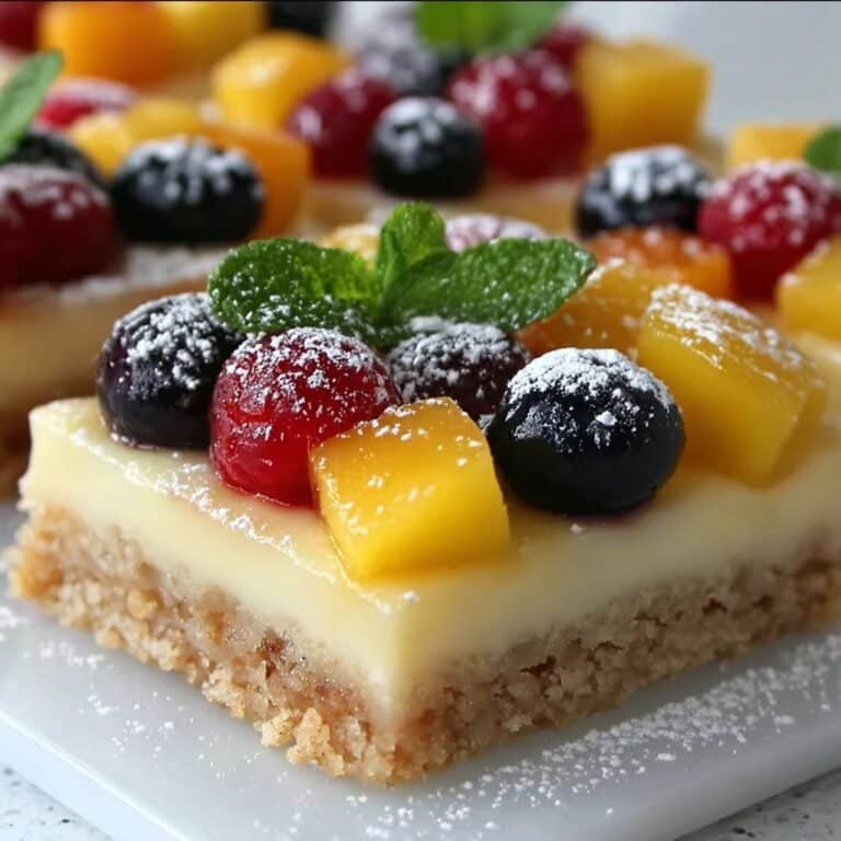 Fruit Custard Bars Recipe