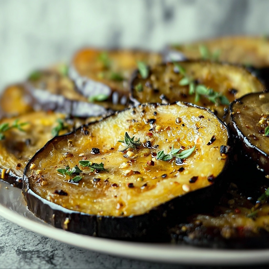 Lemon Garlic Roasted Eggplant Recipe