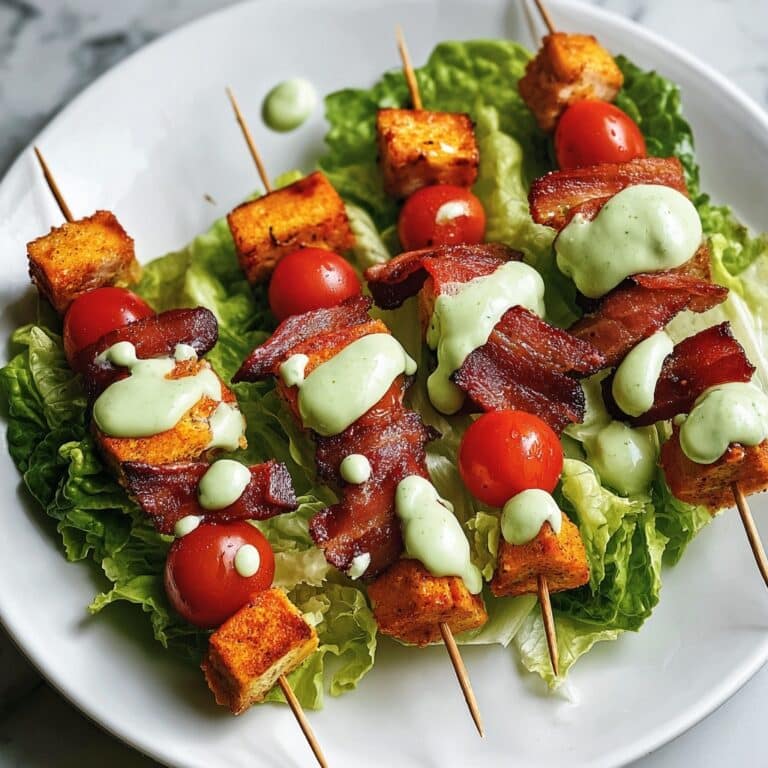 BLT Skewers with Avocado Sauce Recipe