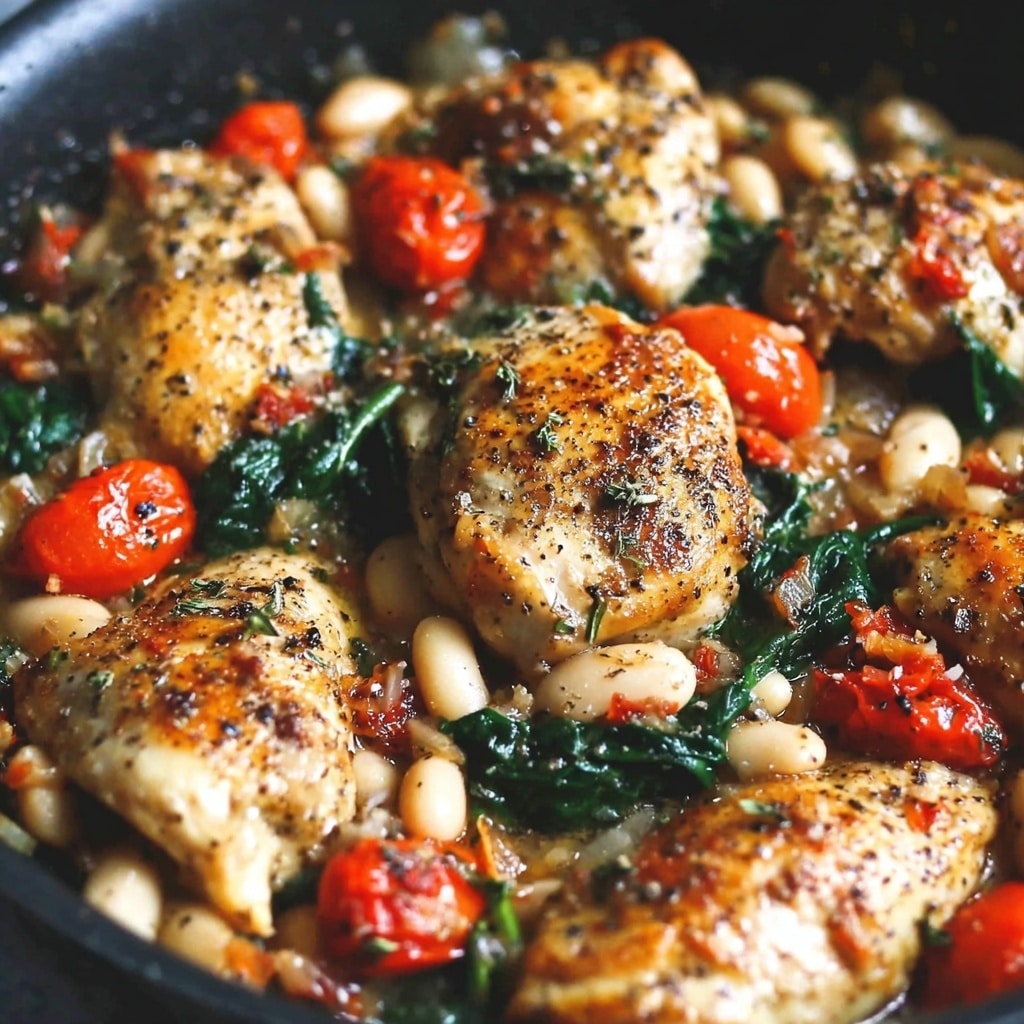 Herbed Chicken with Cannellini Beans and Cherry Tomatoes Recipe