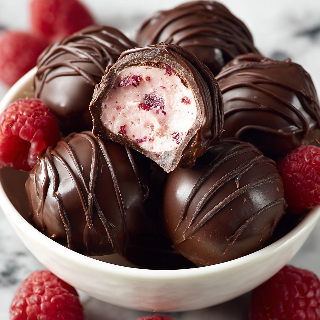 Raspberry Cheesecake Truffles Recipe 6 Raspberry Cheesecake Truffles Recipe - Recipe Image