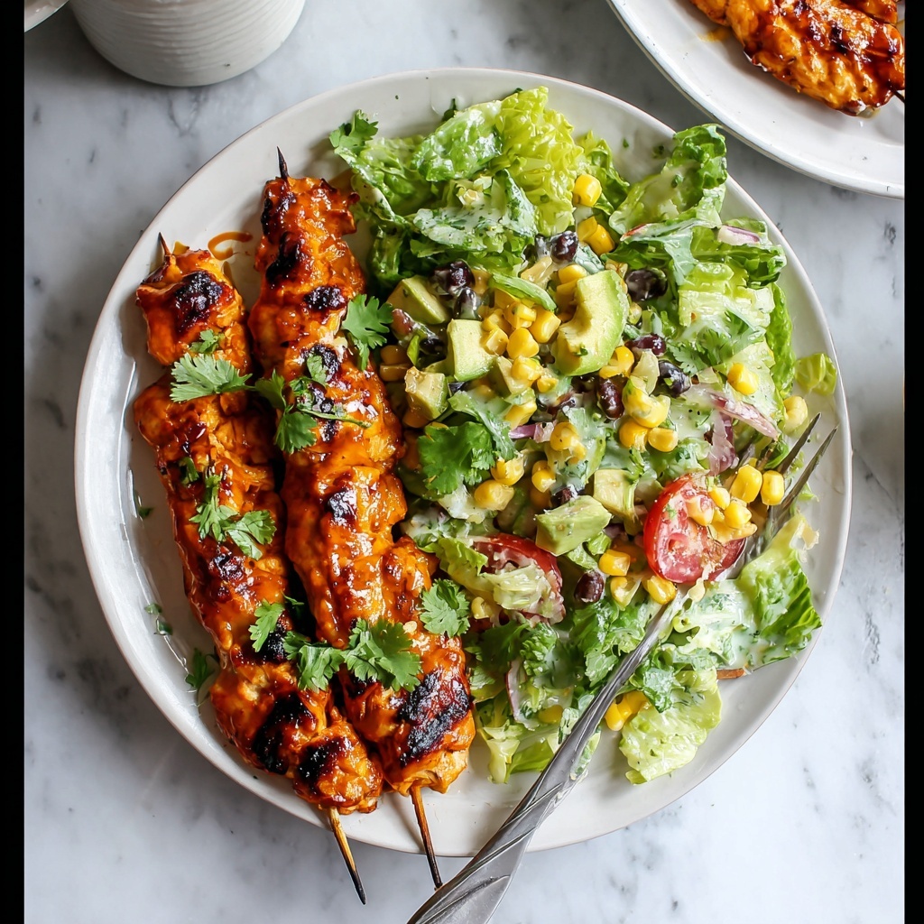 BBQ Chicken Skewer Salad Recipe 6 BBQ Chicken Skewer Salad Recipe - Recipe Image