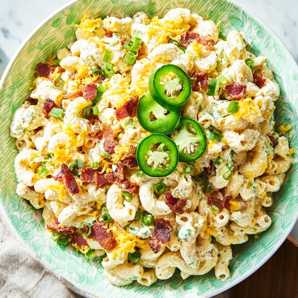 Cheesy Jalapeño Popper Pasta Salad Recipe 6 Cheesy Jalapeño Popper Pasta Salad Recipe - Recipe Image