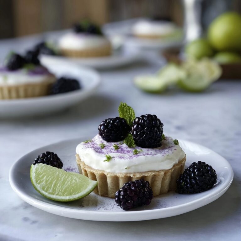 Mini Key Lime Pies with Blackberry Topping Recipe