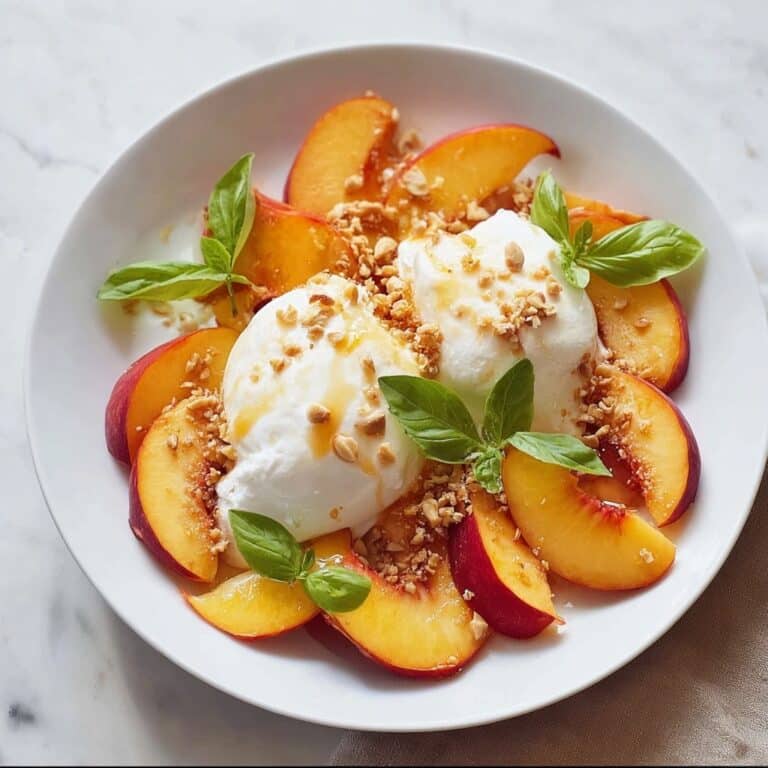 Peach and Burrata Caprese Salad Delight Recipe