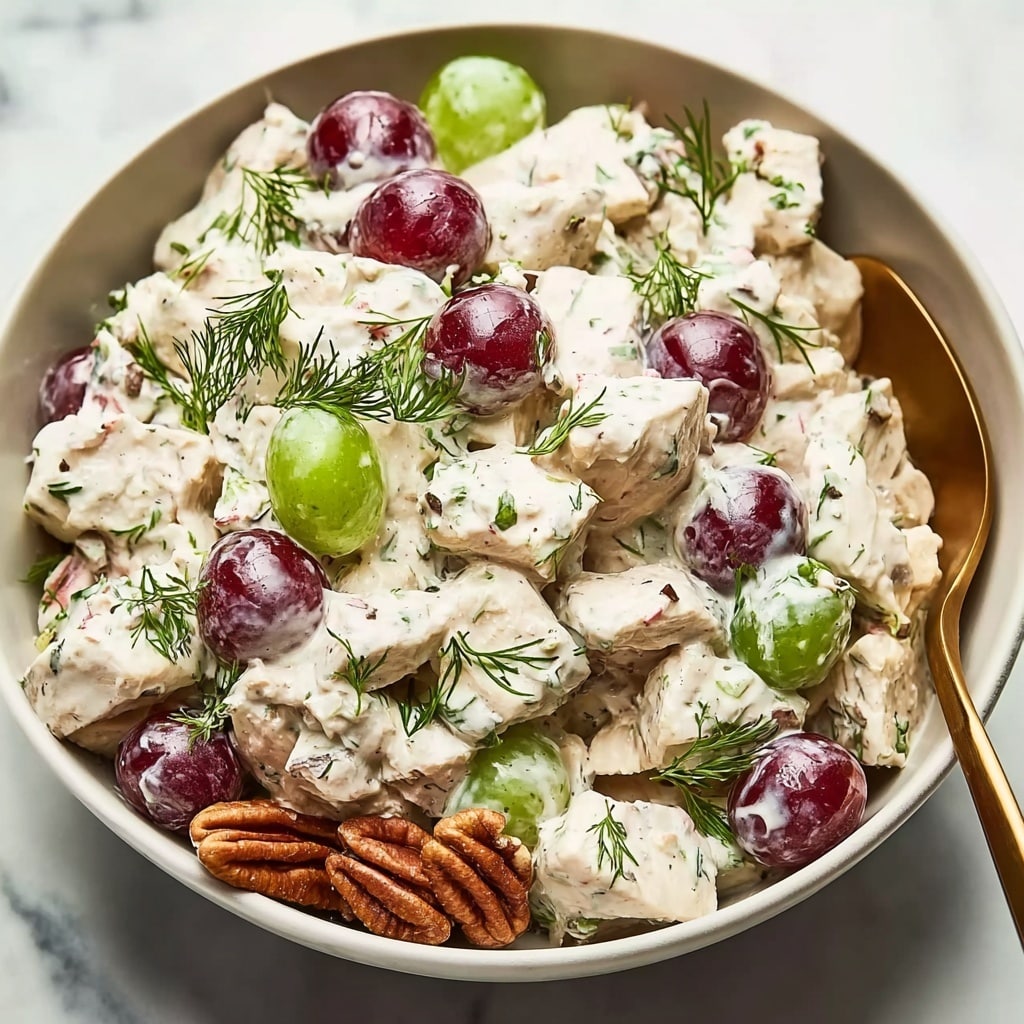 Easy Chicken Salad with Grapes, Pecans, and Dill Recipe