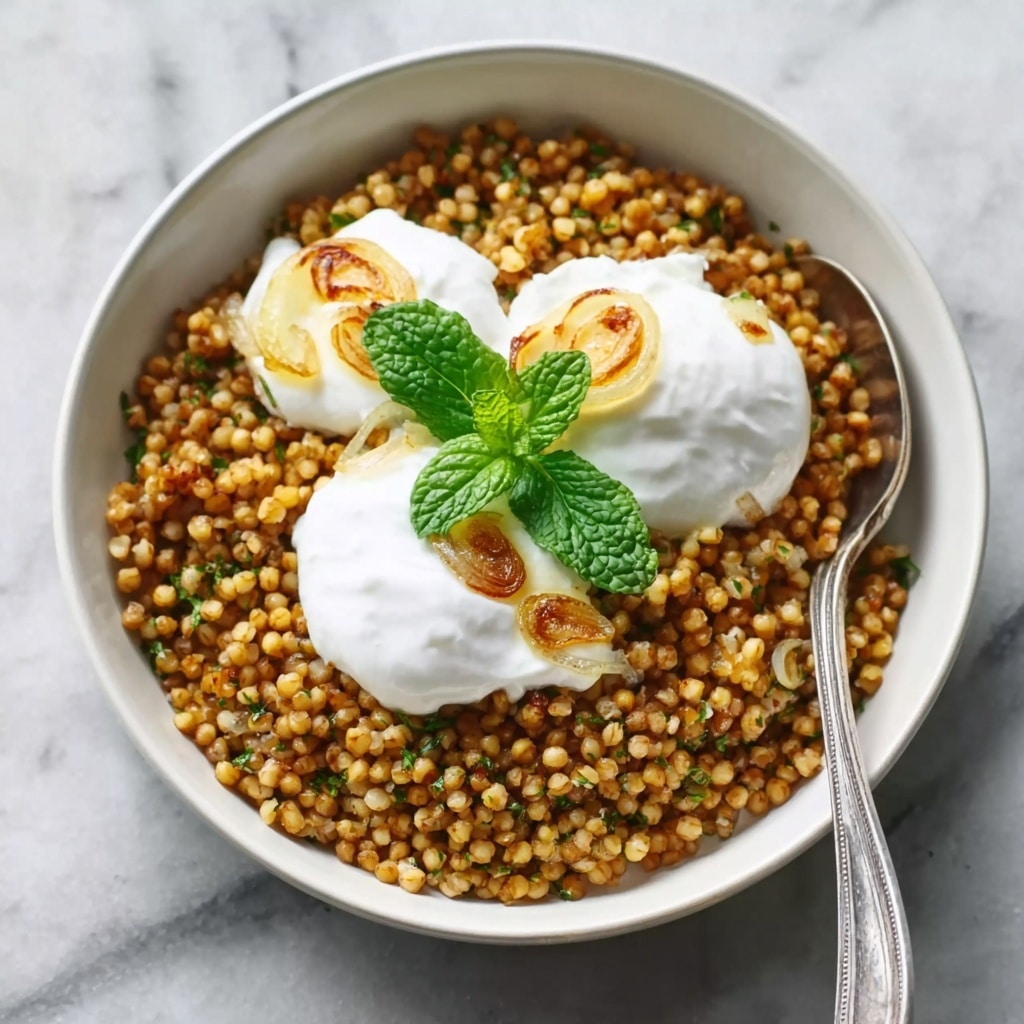 Mujaddarat Bulgur with Cucumber Mint Yogurt Recipe 5 Mujaddarat Bulgur with Cucumber Mint Yogurt Recipe - Recipe Image