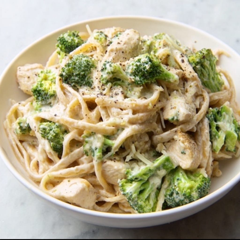 Creamy Chicken and Broccoli Alfredo Fettuccine Recipe 6 Creamy Chicken and Broccoli Alfredo Fettuccine Recipe - Recipe Image