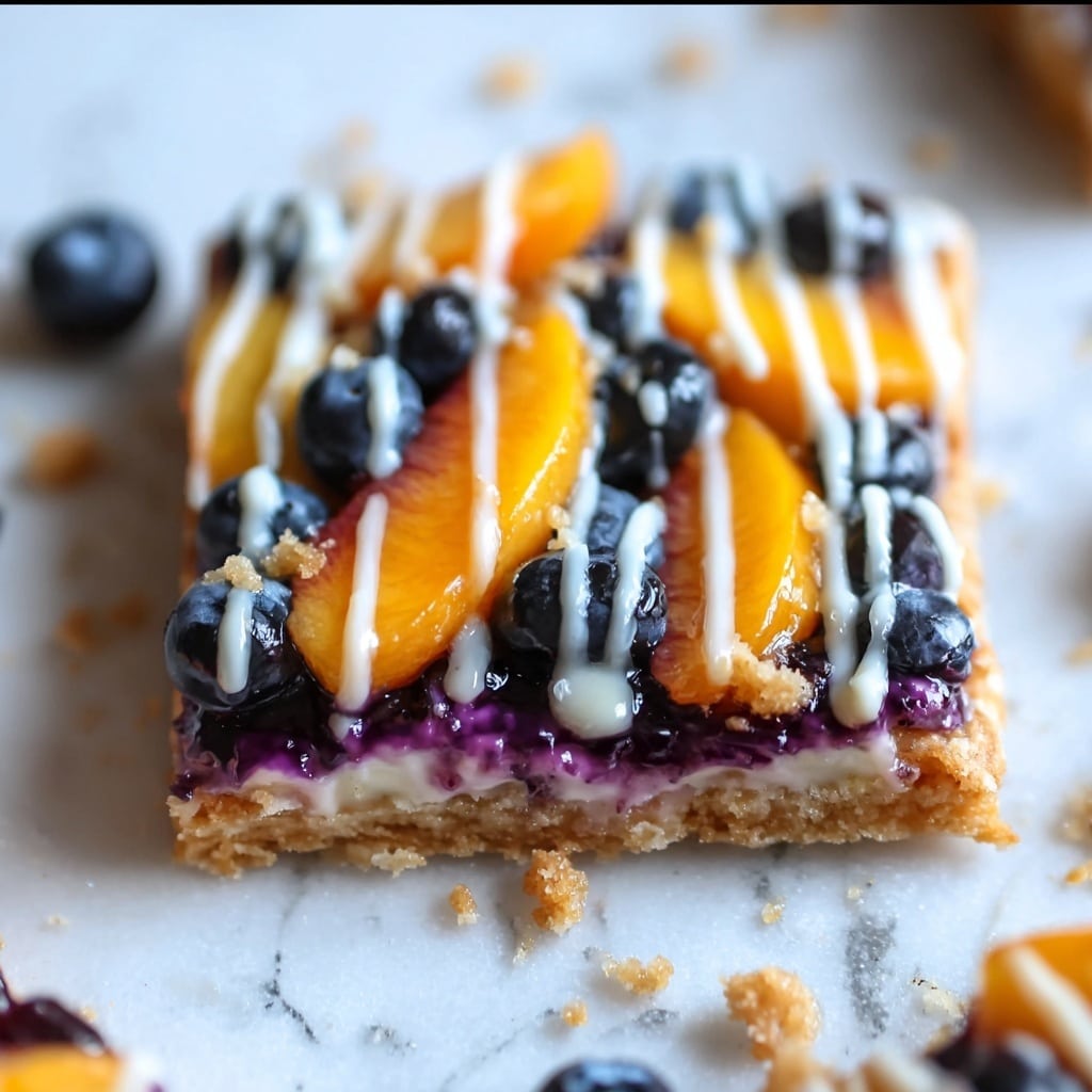 Blueberry Peach Tart with Vanilla Glaze Recipe 6 Blueberry Peach Tart with Vanilla Glaze Recipe - Recipe Image