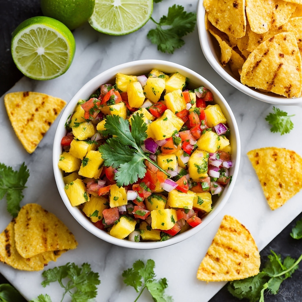Grilled Pineapple Salsa with Cinnamon Chips Recipe 6 Grilled Pineapple Salsa with Cinnamon Chips Recipe - Recipe Image