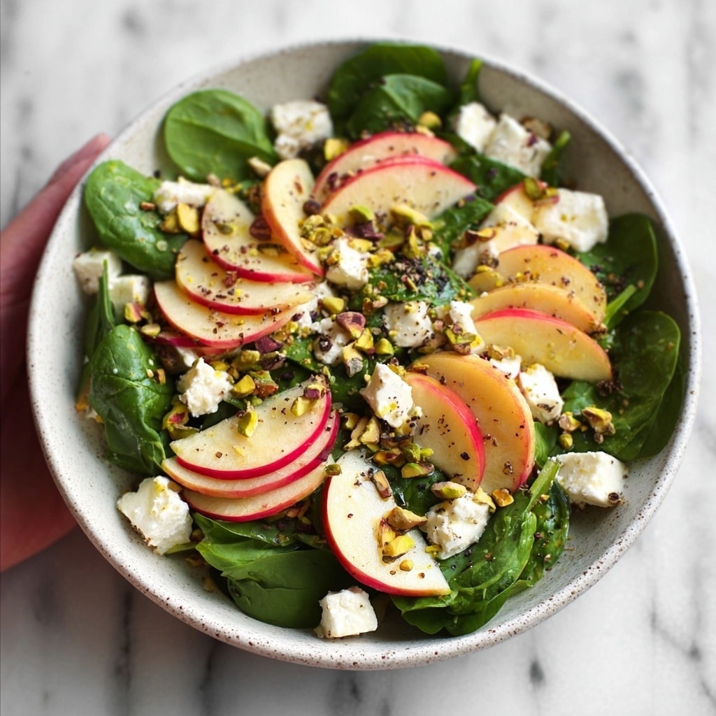Apple Spinach Salad with Honey Mustard Lemon Dressing Recipe 6 Apple Spinach Salad with Honey Mustard Lemon Dressing Recipe - Recipe Image