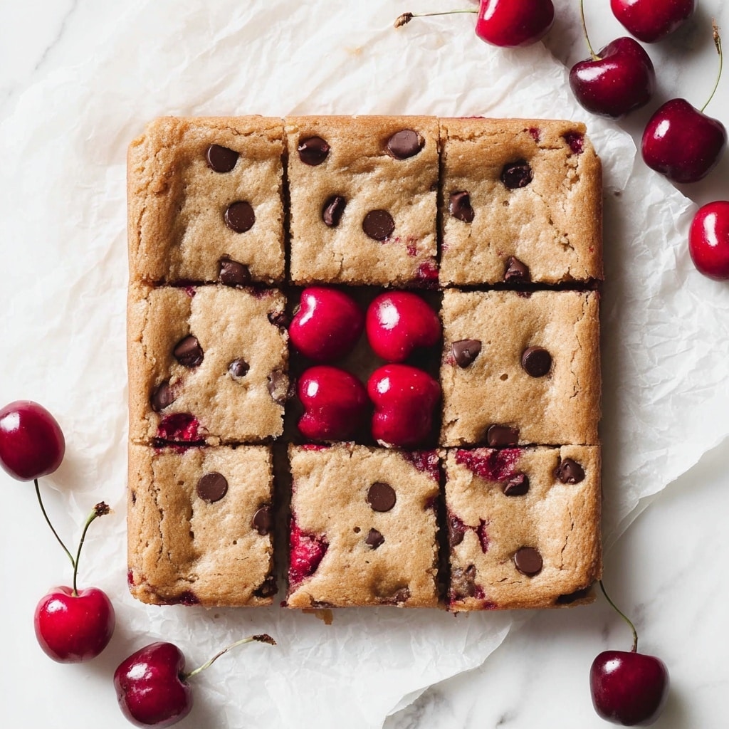Cherry Chocolate Chip Blondies Recipe 6 Cherry Chocolate Chip Blondies Recipe - Recipe Image