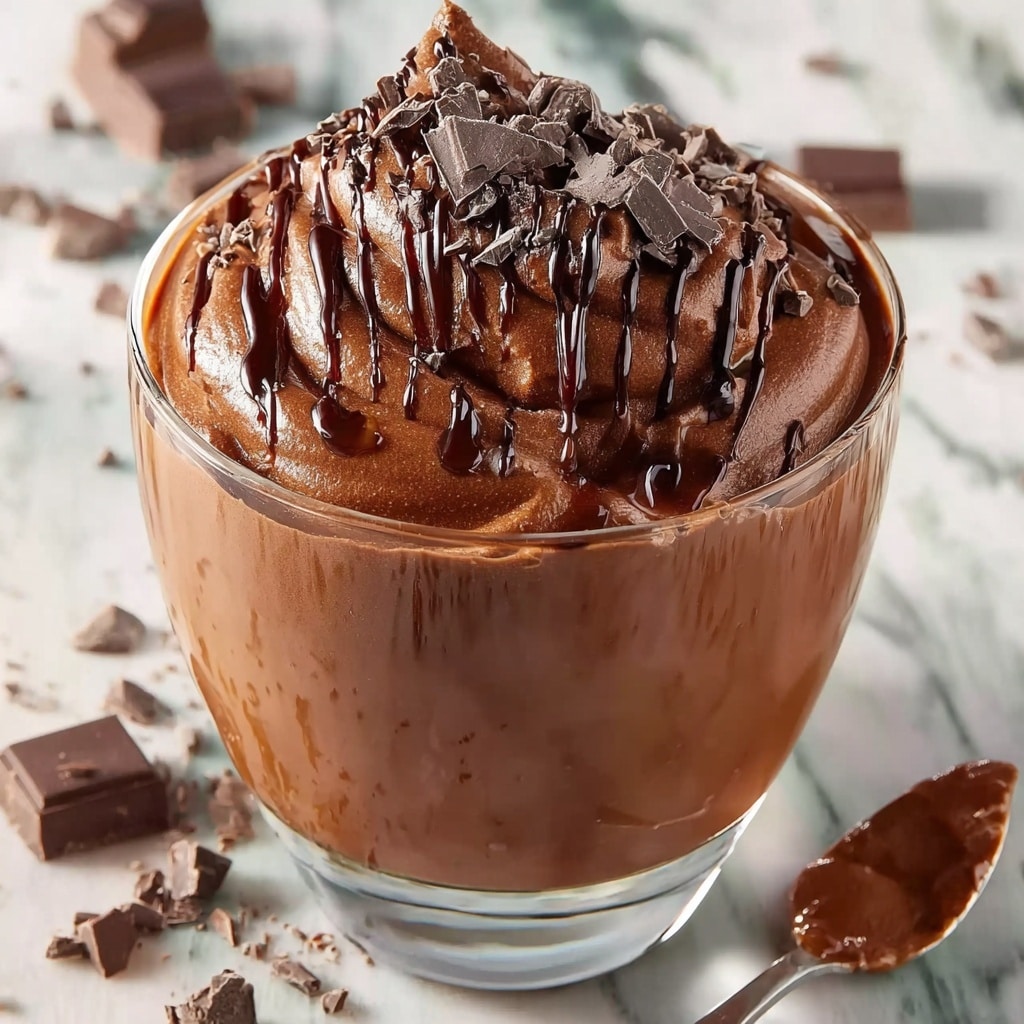 Chocolate Yogurt Pudding with Peanut Butter Drizzle Recipe