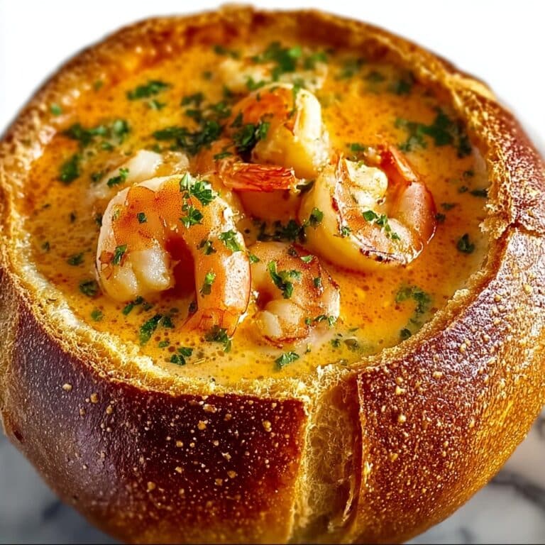 Stuffed Seafood Soup Bread Bowl Recipe