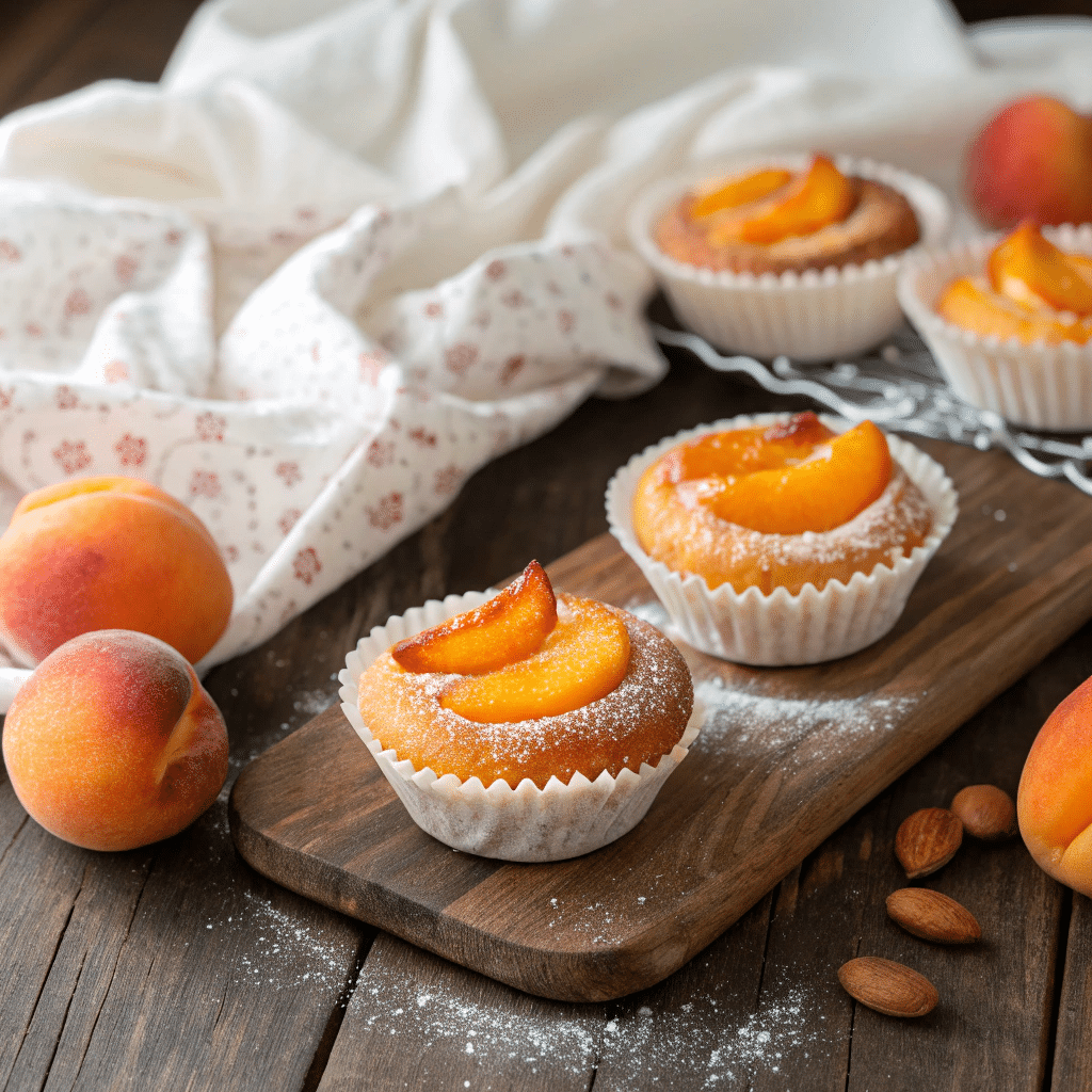 Peach Financiers: Elegant French Almond Cakes Recipe - Recipe Image