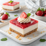 Jello Pretzel Salad with Fresh Strawberries and Cream Cheese Layer Recipe