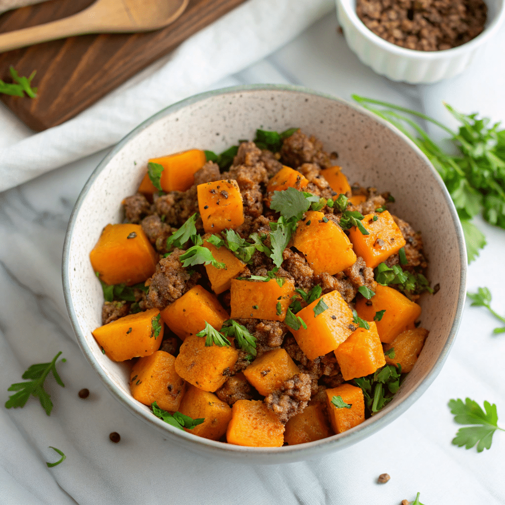 Ground Turkey and Sweet Potato Skillet Delight Recipe