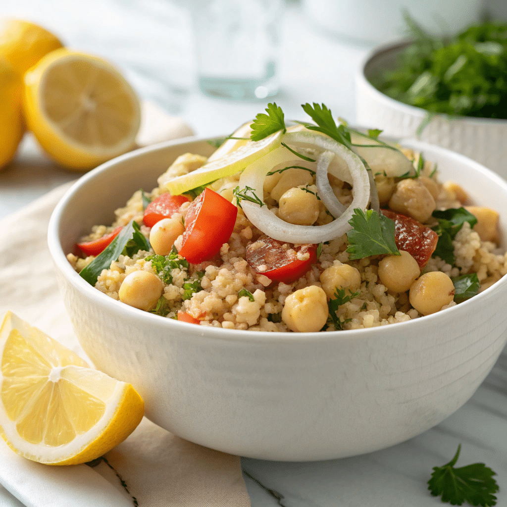 Lemon Herb Quinoa with Chickpeas Recipe 6 Lemon Herb Quinoa with Chickpeas Recipe - Recipe Image