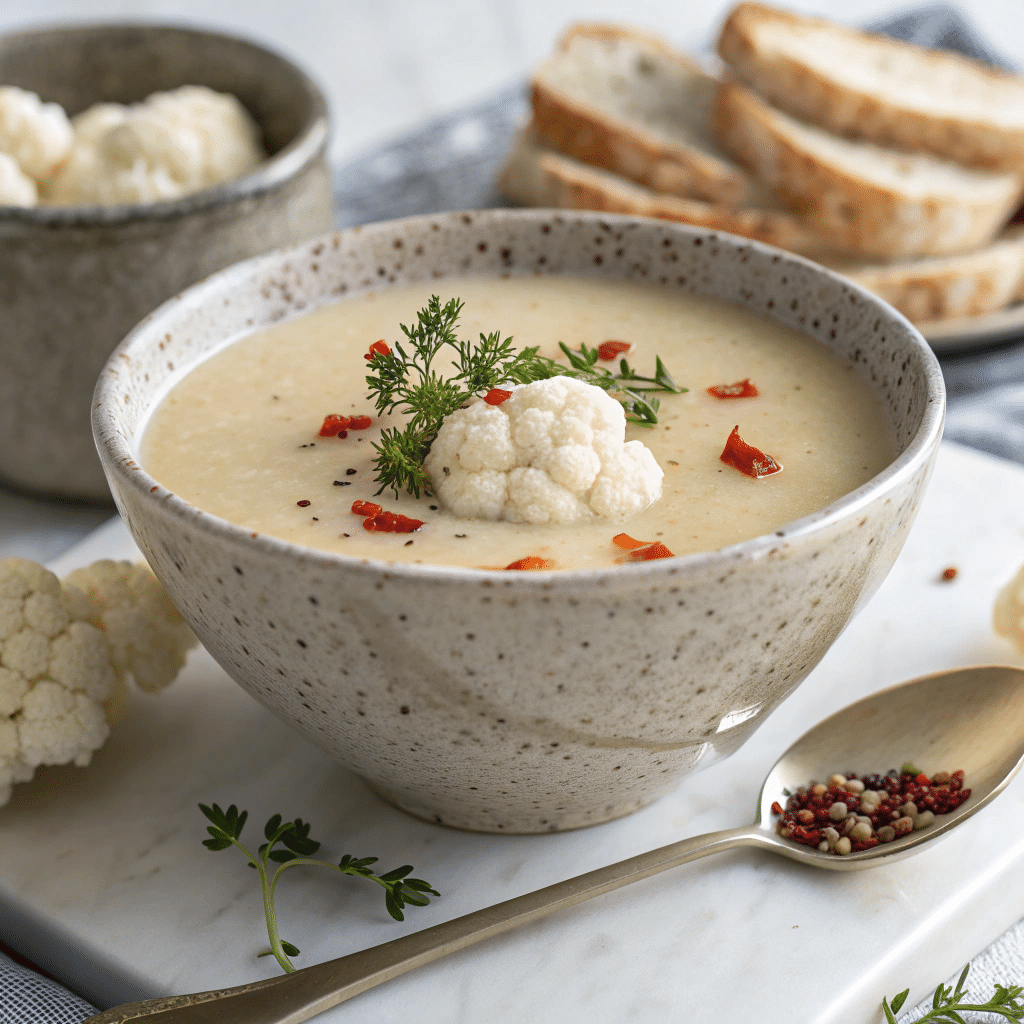 Vegan Cauliflower Soup Recipe - Recipe Image