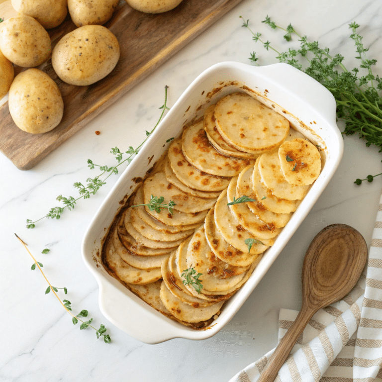 Cheesy Garlic Herb Roasted Potatoes Recipe