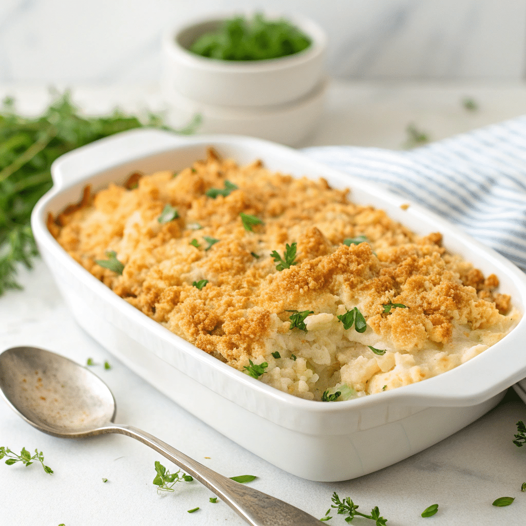 Creamy Ritz Cracker Chicken Casserole Recipe