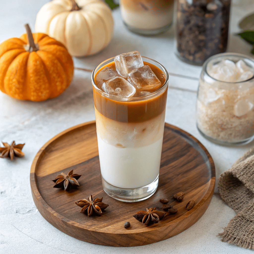 Iced Pumpkin Cream Chai Tea Latte (Starbucks Copycat) Recipe - Recipe Image