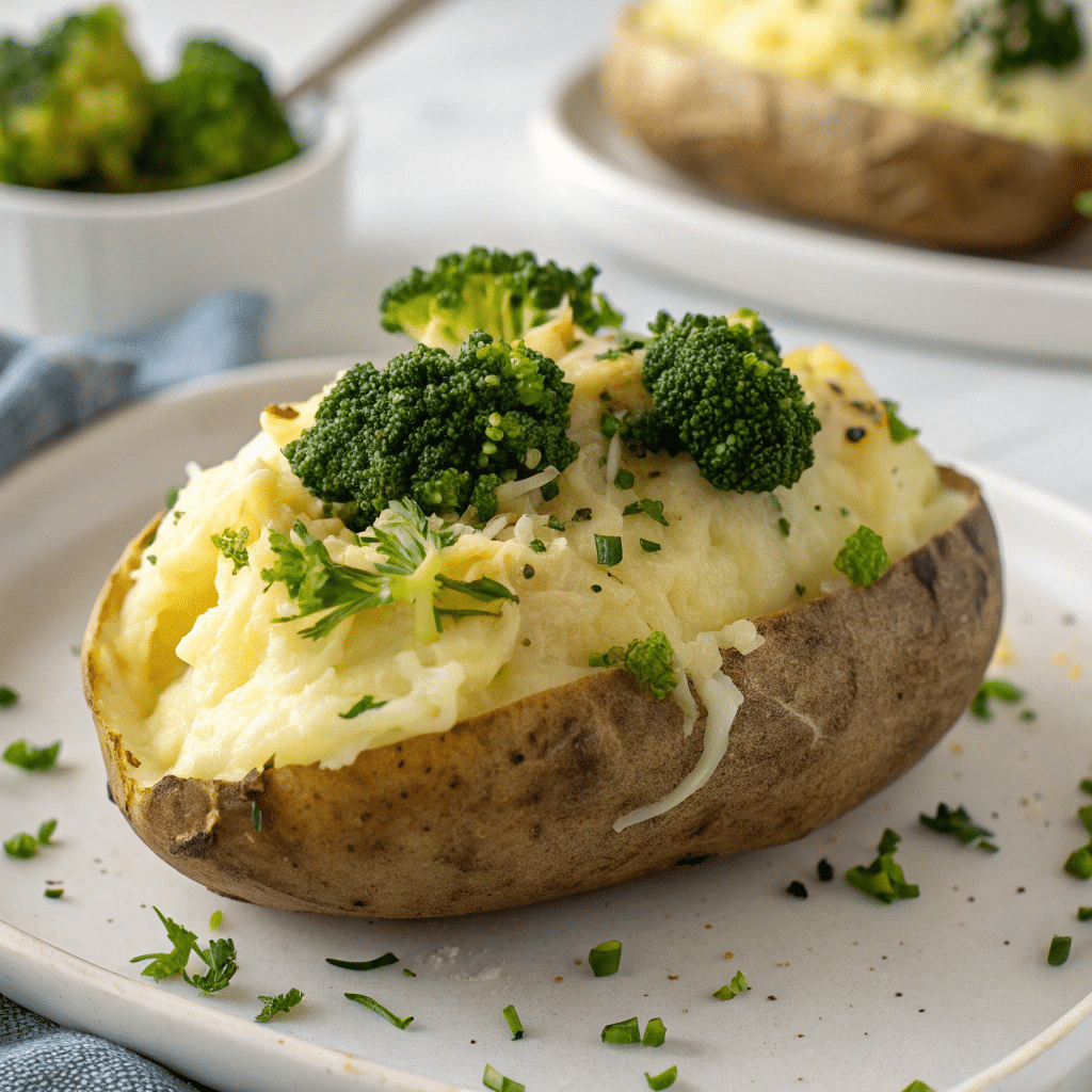 Broccoli Cheddar Baked Potatoes Recipe