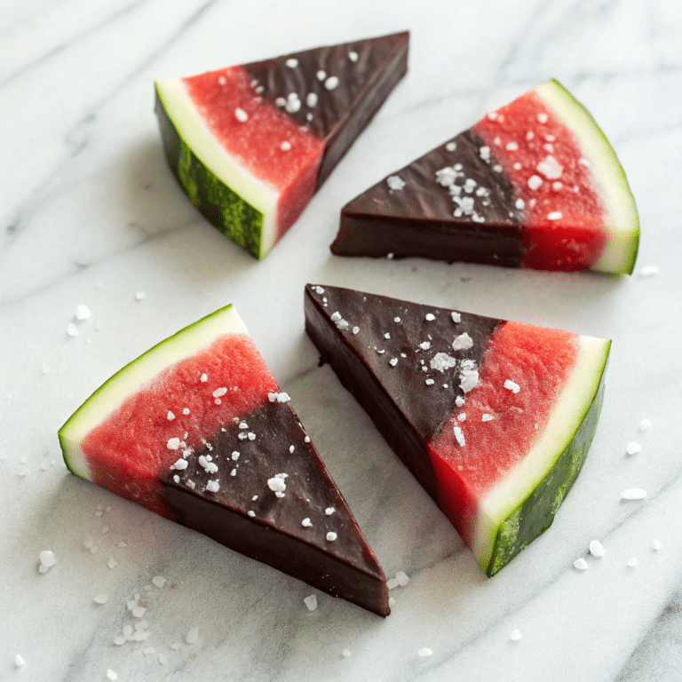 Sea Salt Dark Chocolate Watermelon Slices Recipe