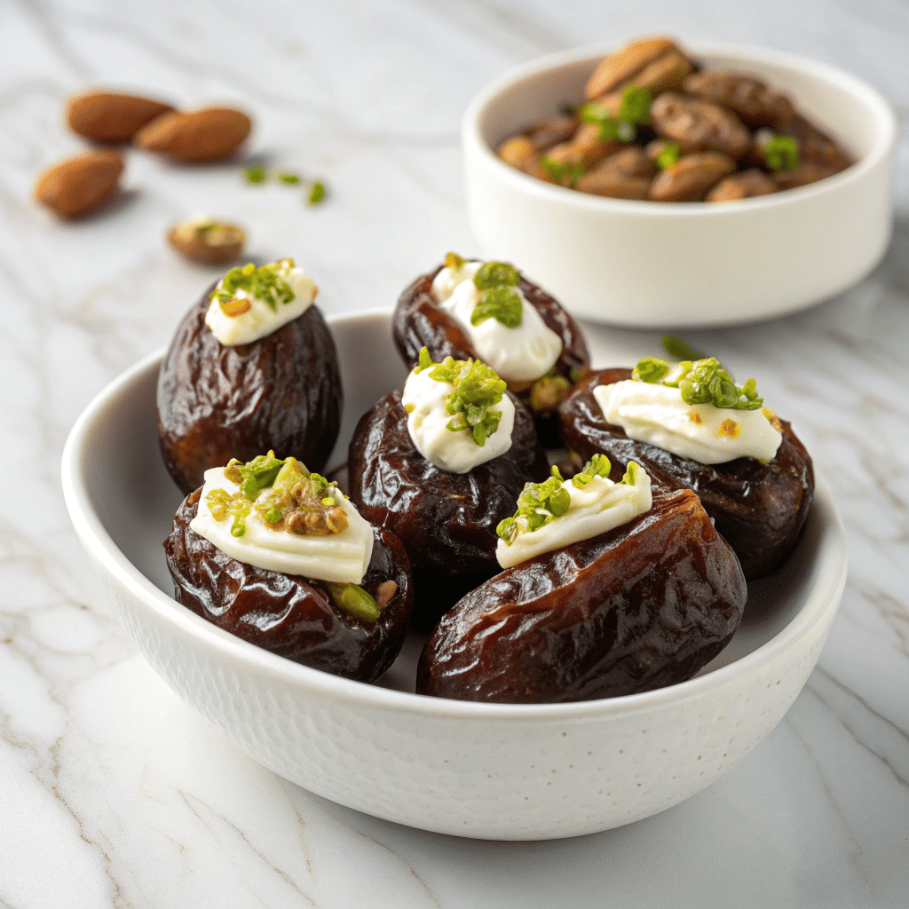 Honey Pistachio Ricotta Stuffed Dates Recipe