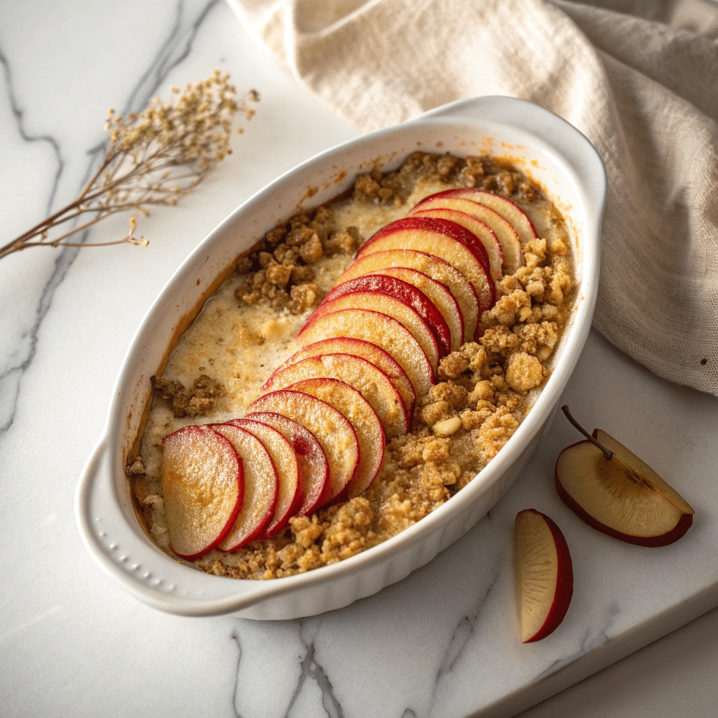 Old-Fashioned Apple and Cheese Casserole Recipe 6 Old-Fashioned Apple and Cheese Casserole Recipe - Recipe Image