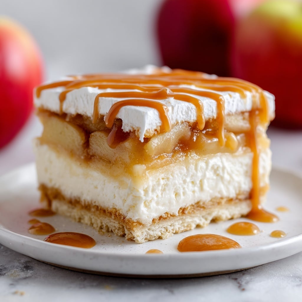 No-Bake Caramel Apple Eclair Cake Recipe