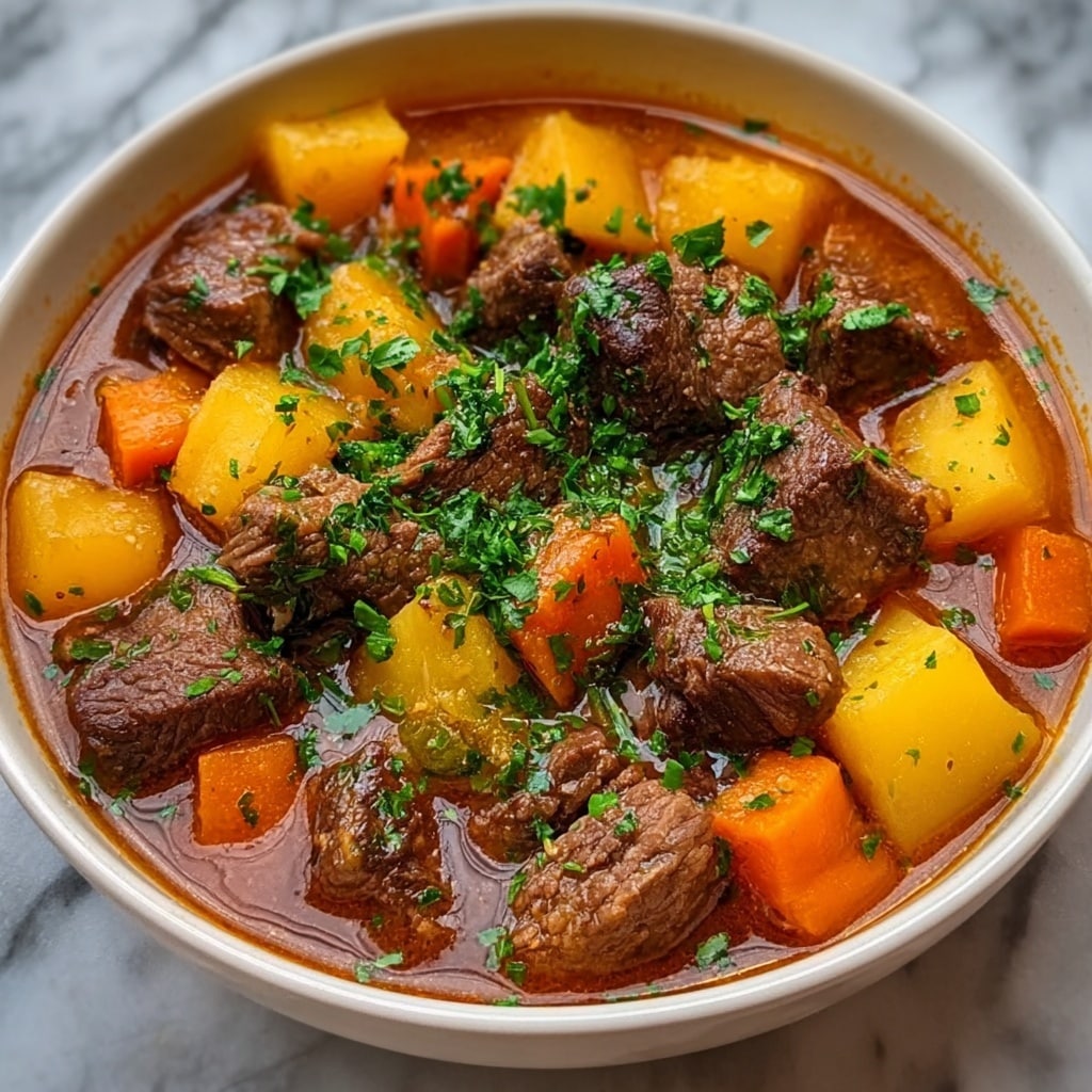 Melt-in-Your-Mouth Beef Stew with Vegetable Ragout Recipe