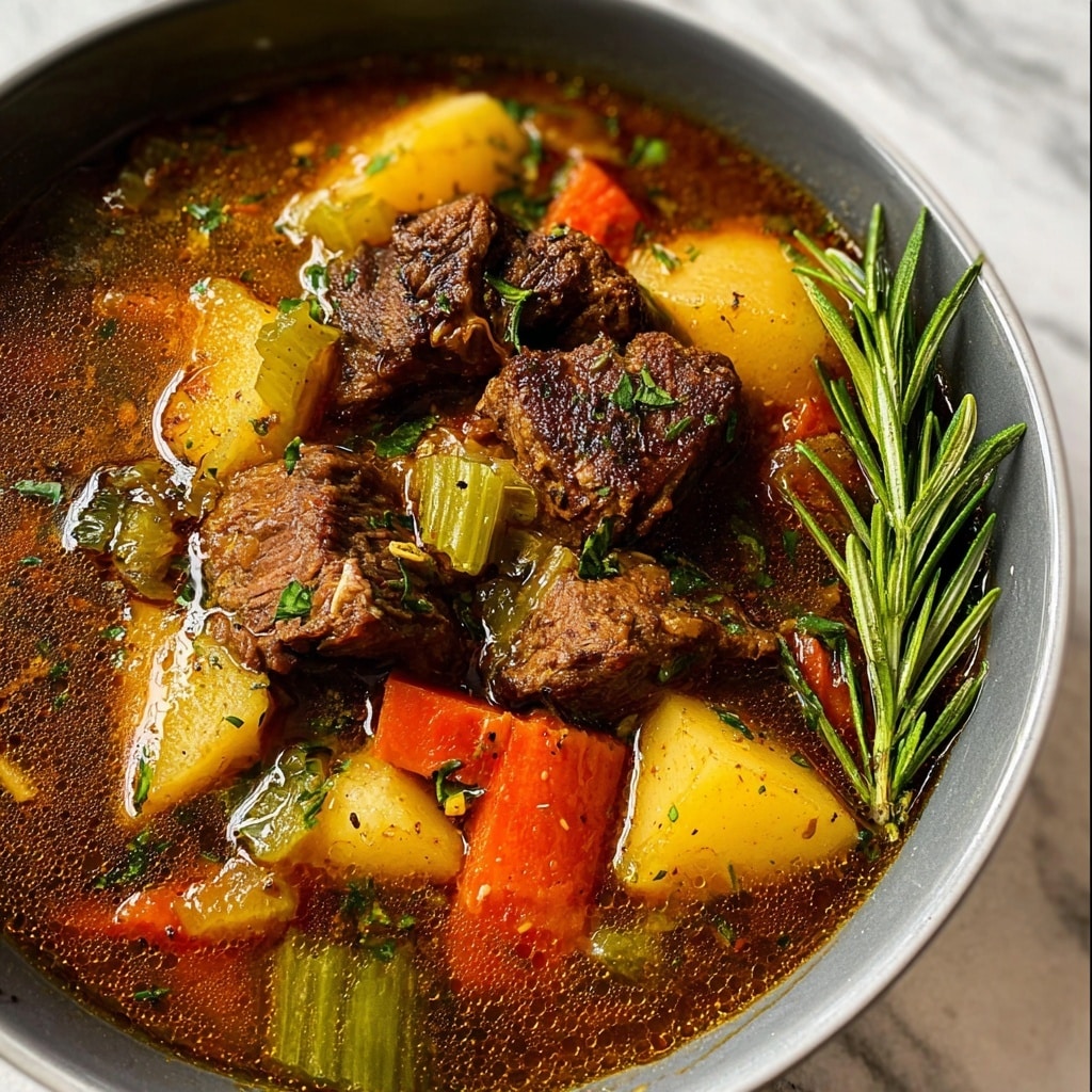 Pot Vegetable Soup with Stew Meat Recipe 4 Pot Vegetable Soup with Stew Meat Recipe - Recipe Image