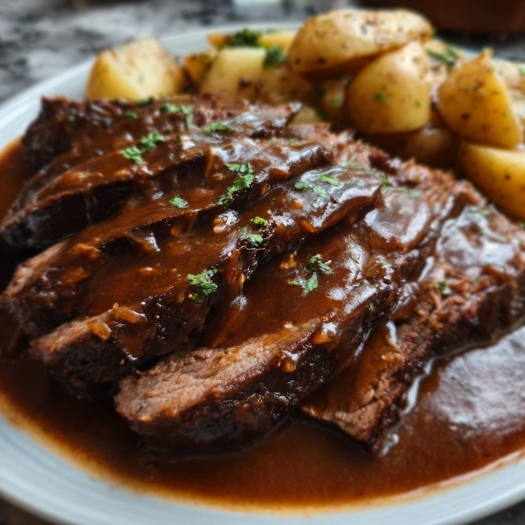 Slow Cooker Beef Brisket with BBQ Sauce Recipe