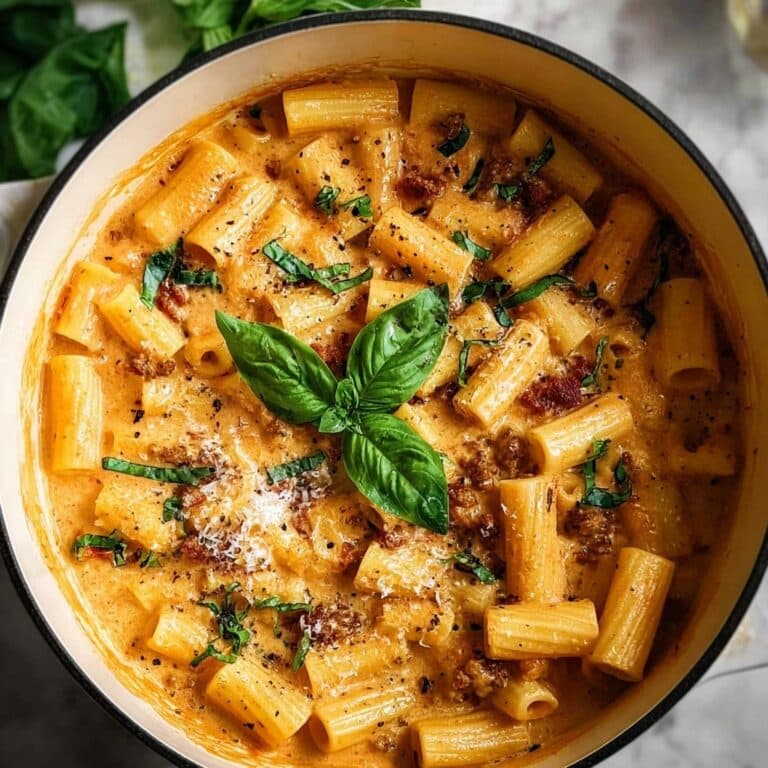 One Pot Creamy Hummus Pasta Recipe