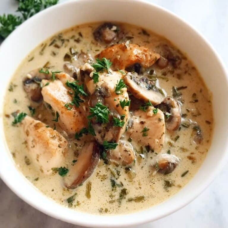 Creamy Mushroom Chicken and Wild Rice Soup Recipe