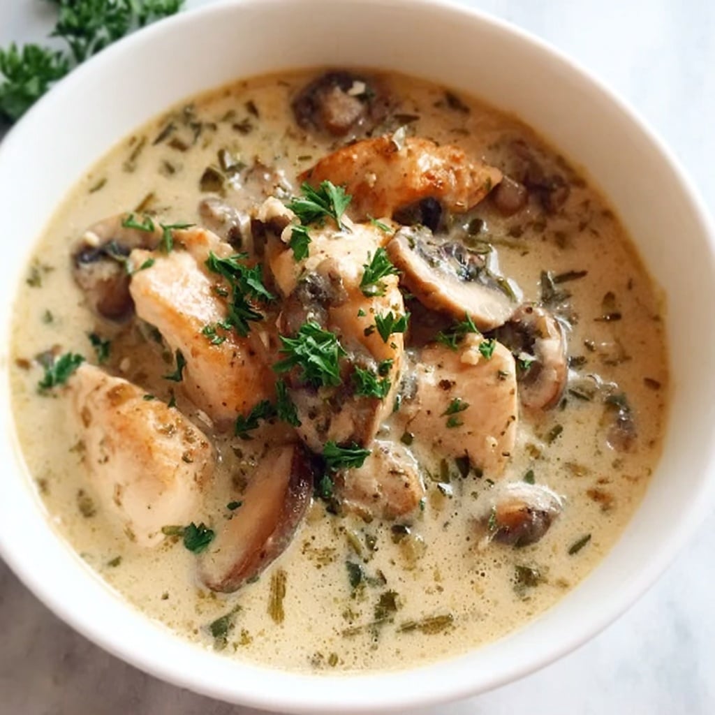 Creamy Mushroom Chicken and Wild Rice Soup Recipe 6 Creamy Mushroom Chicken and Wild Rice Soup Recipe - Recipe Image