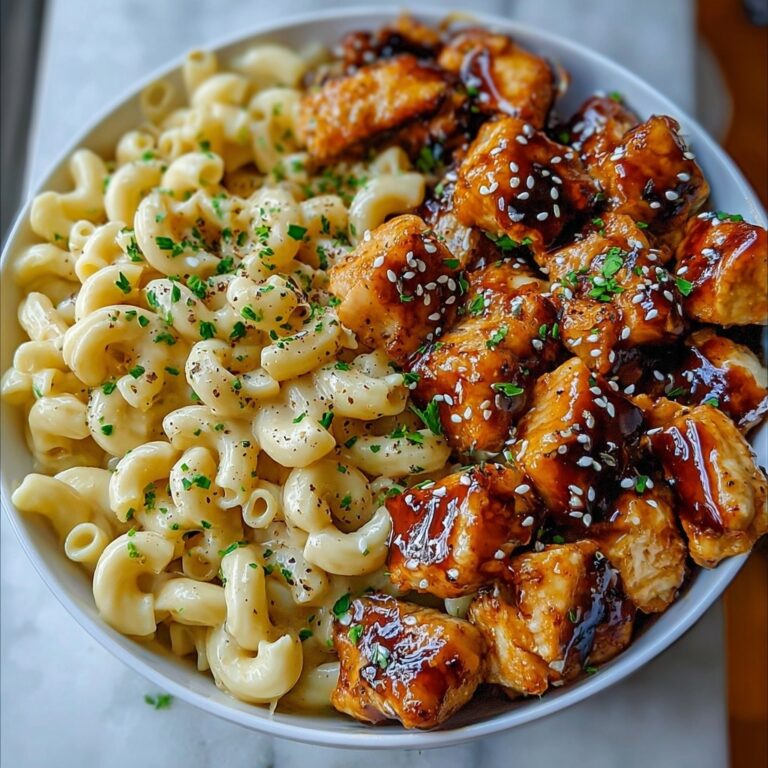 Easy Honey Garlic Chicken with Creamy High-Protein Mac and Cheese Recipe