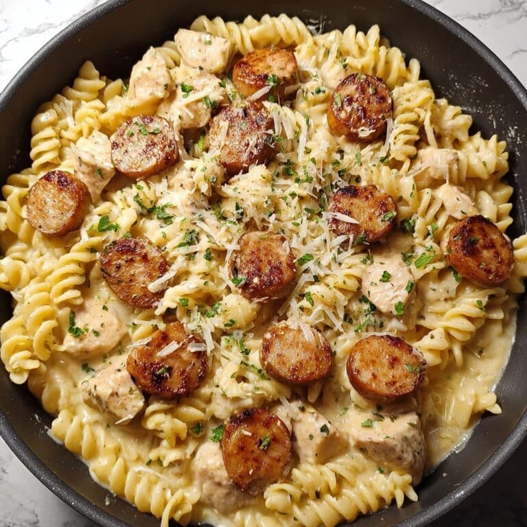 Creamy Pepper Jack Chicken & Sausage Pasta Recipe