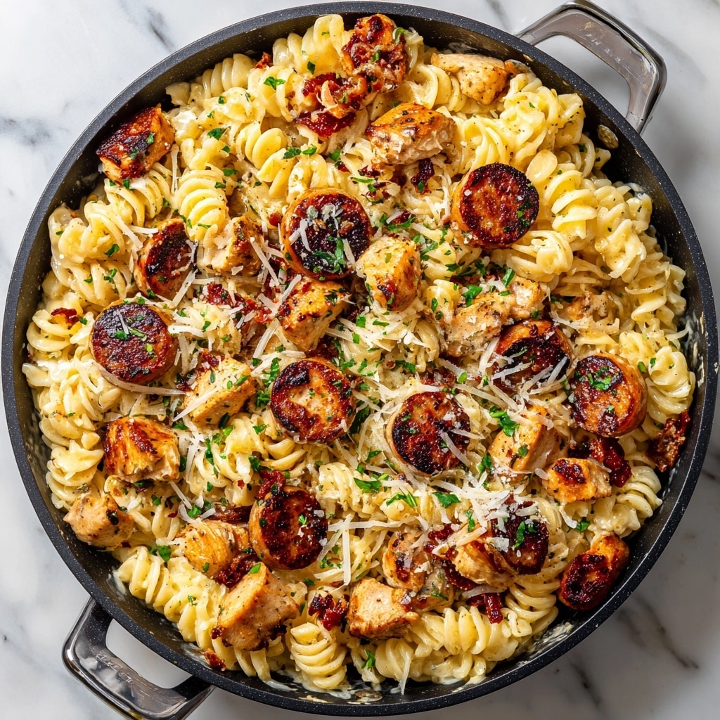 Creamy Pepper Jack Chicken & Sausage Pasta Recipe
