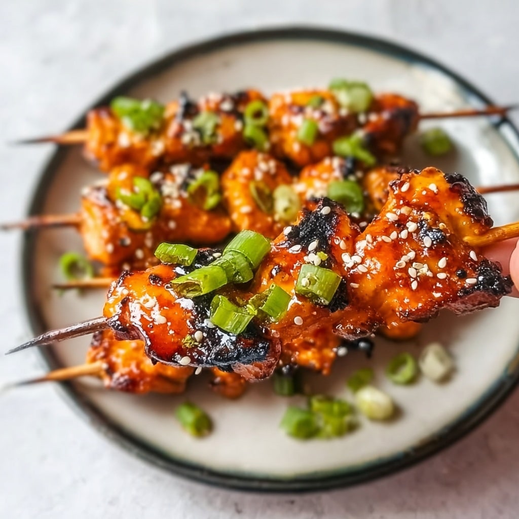Honey Garlic Asian Chicken Kabobs Recipe