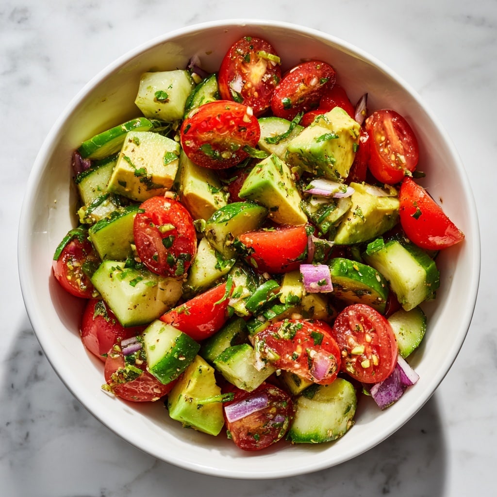 Tomato Cucumber Avocado Salad Recipe