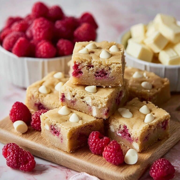 Raspberry White Chocolate Blondies Recipe