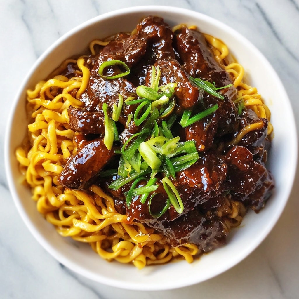 Slow Cooker Korean Beef Noodles Recipe